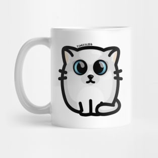 Chonky Boi - White Kitty (Blue Eyes) Mug